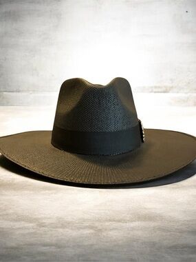 Black Opal Men's Black Wide Brim Rancher Hat with Band Accent